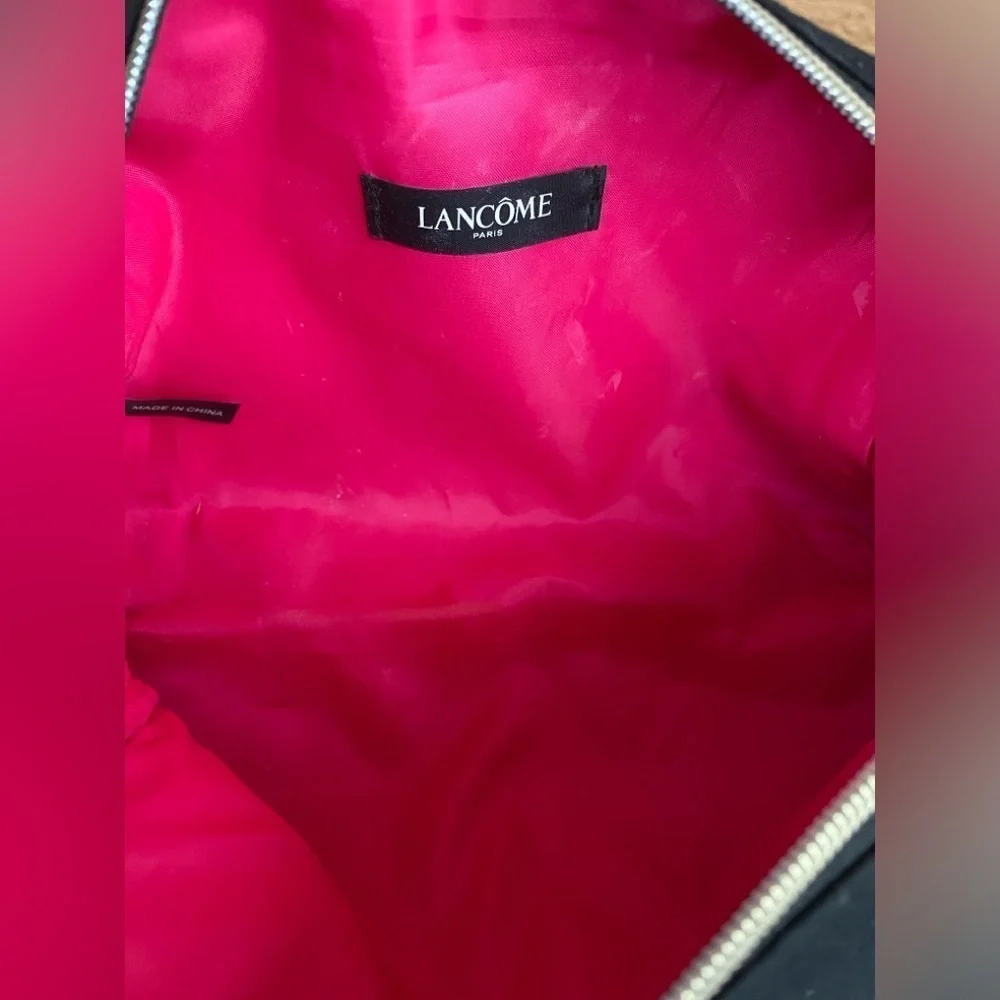 Lancome Black and Gold Cosmetic Bag